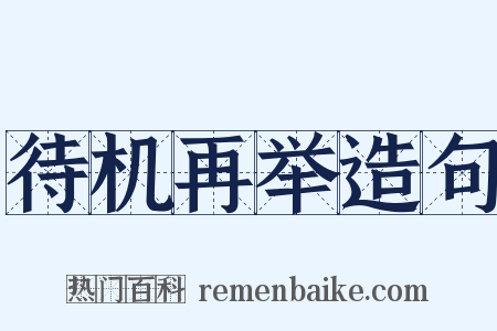 待机再举造句是什么意思的图片